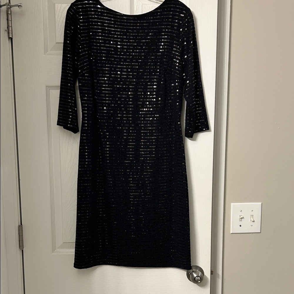 Elegant Black Sequin Dress